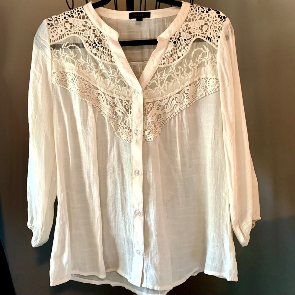 Mine Beige Blouse Size L